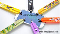 Cheap Custom Color stylus pen with silicon slap bracelet with custom logo print