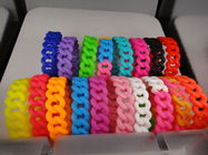 19mm width wholesale CUSTOM twist braided silicone bracelet, Personalized silicone bracelet