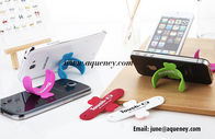 Promotion gift Newest Colorful silicone slap touch U mobile phone stand holder