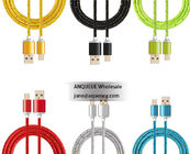 1.5M V8 Nylon Braided Fabric Micro USB Cable Charger Data Sync USB Cable for Samsung Galaxy Android